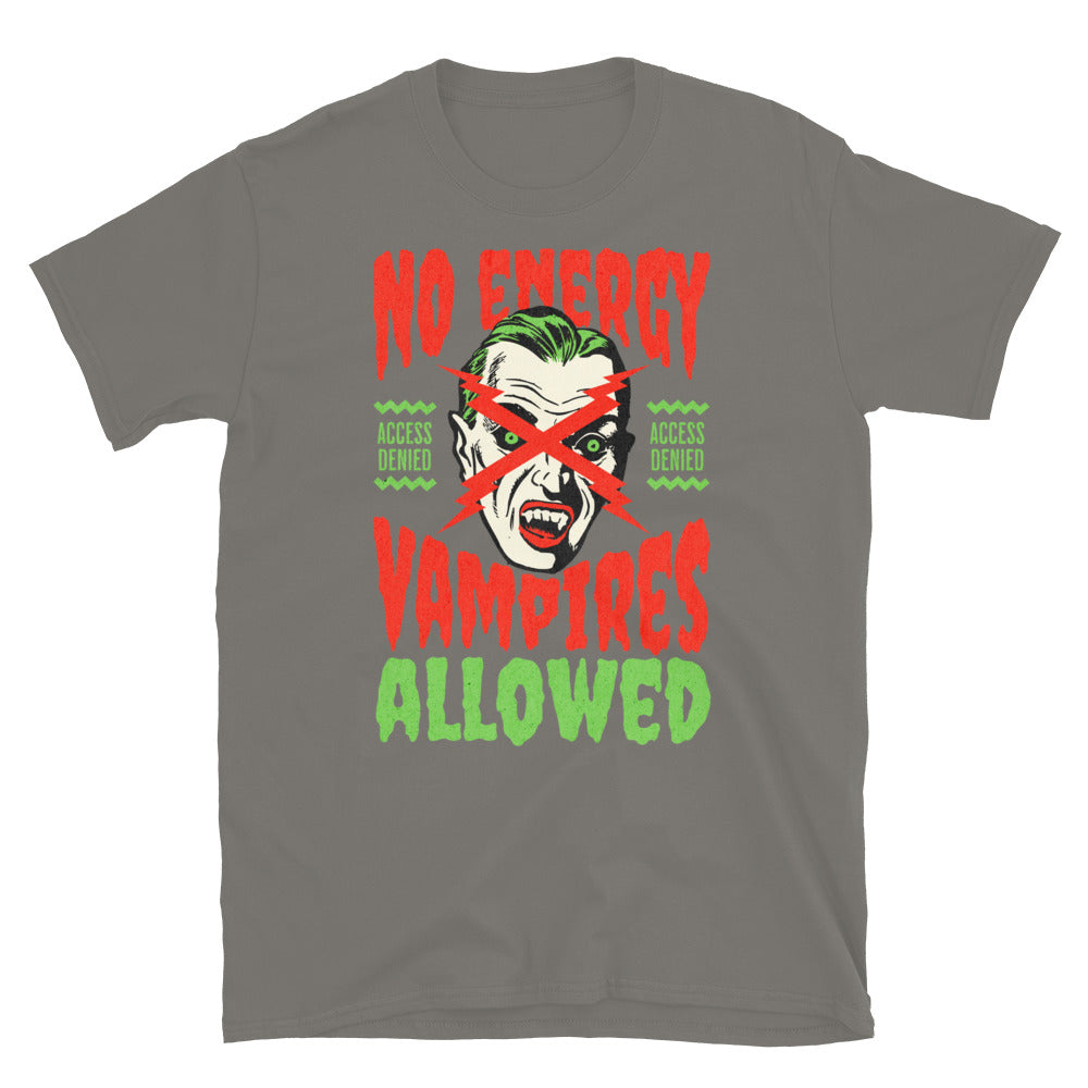 No Energy Vampires Allowed TShirt - Charcoal Color - https://ascensionemporium.net